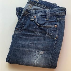 Straight leg cut jeans